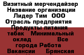 Визитный мерчендайзер › Название организации ­ Лидер Тим, ООО › Отрасль предприятия ­ Продукты питания, табак › Минимальный оклад ­ 25 100 - Все города Работа » Вакансии   . Брянская обл.,Новозыбков г.